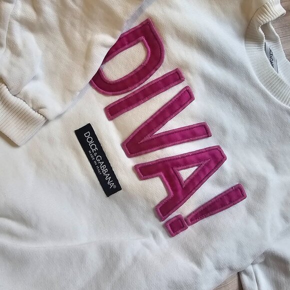 Dolce Gabanna baby girls white sweat top- size 18-24 months - Picture 6 of 7